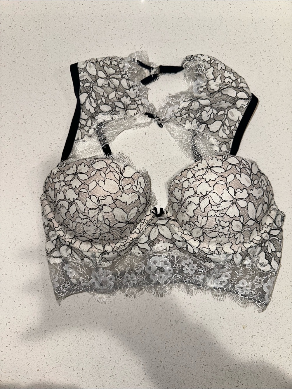 {Victoria Secret} Balconette Lace Black And White